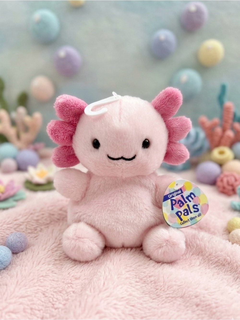 🩷Palm Pals Pink Plush Axolotl Soft Toy🩷